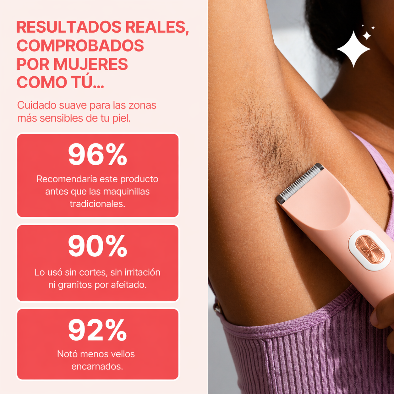 MYPEACHY® | DEPILADORA AFEITADORA ELÉCTRICA 2 EN 1: DEPILACIÓN SUAVE, SIN DOLOR NI IRRITACIÓN.